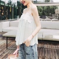 Camisole 2019 mùa xuân mới của phụ nữ mặc đơn giản gợi cảm khâu ren áo vest đáy - Áo ba lỗ quần áo tập gym nữ