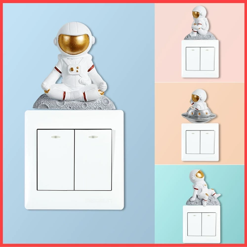 Креативный трехмерный переключатель, защитный чехол, милая луна на стену, космический космонавт, в 3d формате
