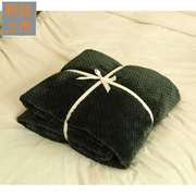 Chăn sofa chăn không tĩnh giải trí chăn chăn lưới flannel thảm nhà chăn mực màu xanh lá cây mực màu xanh lá cây 180