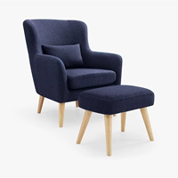 Темно-синий хлопок и лен с начесом