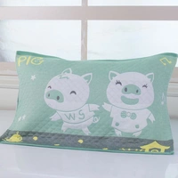 Một cặp miễn phí vận chuyển 100% cotton gạc bông gối bao gồm cả nam và nữ chiết khấu châu Âu cao cấp vài mồ hôi lớn - Khăn gối áo gối lụa