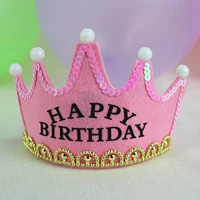 Фонарь короны ленты (розовый день рождения) Шляпа