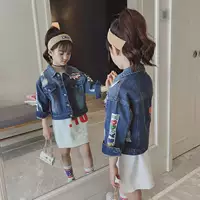 Áo khoác bé gái denim 2019 mùa thu mới cho trẻ em Phiên bản Hàn Quốc của mùa thu quần áo trẻ em bình thường quần áo trẻ em đại dương - Khác quần legging cho bé gái