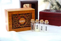 Коробка для сохранения зерна желтого дерева (с четырьмя бутылками)