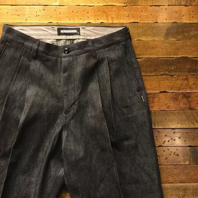 Юшу Неб neighborhood складка D/C-PT свободные прямые leisure укороченные брюки 21SS 3/20