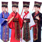 Trang phục trẻ em, Hanfu, trang phục cổ xưa, sách thiếu nhi, nam sinh, trẻ em học tiếng Trung Quốc, kinh điển ba nhân vật, biểu diễn, trang phục - Quần áo ngoài trời