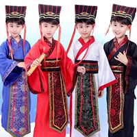 Trang phục trẻ em, Hanfu, trang phục cổ xưa, sách thiếu nhi, nam sinh, trẻ em học tiếng Trung Quốc, kinh điển ba nhân vật, biểu diễn, trang phục - Quần áo ngoài trời ao khoac gio