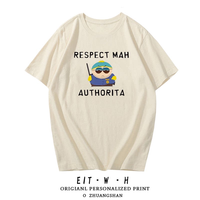 Футболка South Park с надписью Южный Парк, Kenny в коротком рукаве, одежда вокруг Kenny, полурукавная футболка