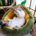 Bạc hà quất quất dễ thương mèo bơ pidan có thể tháo rời mùa đông ấm áp nhung mềm siêu nhỏ cũi - Cat / Dog hàng ngày Neccessities Cat / Dog hàng ngày Neccessities