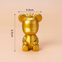 Темно -серая пластиковая корона Сильный медведь золото