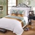 Khách sạn khách sạn khăn trải giường cao cấp vải jacquard cờ hiện đại tối giản mộc mạc giường cuối giường drap giường everon Trải giường