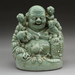 Песня Yingqing Wuzi Dengke Buddha Статуя статуя антикварная фарфоровая коллекция фарфора