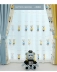 Tùy chỉnh 
            hiện đại Địa Trung Hải phong cách Anh cotton và lanh phòng trẻ em phòng ngủ cửa sổ lồi rèm ngắn phim hoạt hình cậu bé gấu rèm chắn sáng ray rèm cửa Phụ kiện rèm cửa