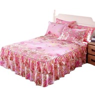 Không trượt giường váy bông cotton mảnh duy nhất Hàn Quốc giường bìa Simmons công chúa bảo vệ bao gồm đôi tấm ren giường 笠