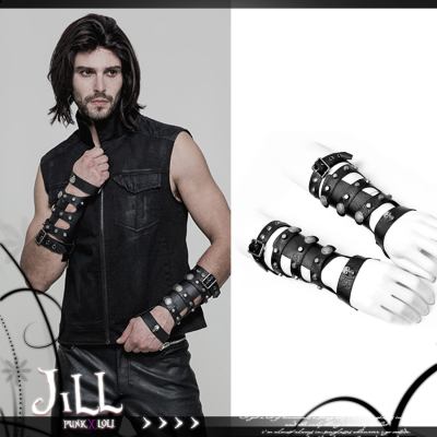 taobao agent O Jier O punk design video game style Roman fighter combat leather gloves Punk rave WS256