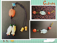 Подвеска для автомобиля 清代老玛瑙花片花件玉鱼和翡翠双鱼车挂包链手机链几款任选