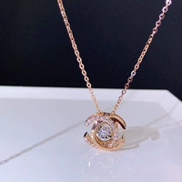 Золотая бриллиантовая подвеска, гибкое бриллиантовое обручальное кольцо на день Святого Валентина, 18 карат, розовое золото, сделано на заказ, подарок на день рождения