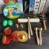 Orff bộ gõ trẻ mẫu giáo và các lớp quần áo đồng âm nhạc mầm non đồ dùng dạy học trống nhỏ nhạc cụ Đồ chơi bằng gỗ