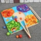 Montessori Preschool tay điện 3-6 tuổi Đũa Trân Châu Tong Yizhi đồ chơi bóng Clip cho trò chơi gia đình màu