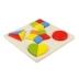 Gỗ ba chiều ghép hình hình học tấm đố của ba bảng màu mầm non đồ chơi giáo dục nhận thức Đồ chơi bằng gỗ