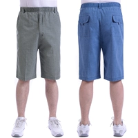 Mùa hè phần mỏng trung và cũ người đàn ông tuổi của năm quần ông già quần lớn lỏng trung niên quần short nam mặc quần cha quần jean ống rộng nam