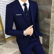 Bộ đồ vest nam ba mảnh mùa xuân tự canh tác kinh doanh chuyên nghiệp chú rể phù hợp với chú rể váy cưới - Suit phù hợp