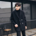MRCYC Hàn Quốc phiên bản của raglan tay áo len áo khoác nam xu hướng rắn màu lỏng đôi ngực áo len áo khoác áo khoác thủy triều Áo len