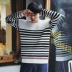Nam áo len nam Hàn Quốc phiên bản của vòng cổ áo len nam áo len dày màu phù hợp với áo len nam áo sơ mi áo khoác len nam Hàng dệt kim
