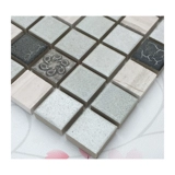 Серая керамика мозаичная плитка настенная паста камень серая деревянная фоновая стена ванная комната для ванной комнаты антикварная настенная паста балкон