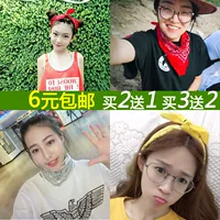 Khăn bông vuông EXO hip-hop Khăn quàng cổ thấm mồ hôi khăn turban ngoài trời headband hạt điều Hoa băng tóc thời trang Hàn Quốc - Kerchief / Earflap khăn đa năng chống nắng