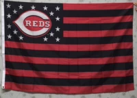 Внешняя торговля бейсбол Цинцинна освежает знаменитостей MLB Cincinnanati Reds USA Flag A9