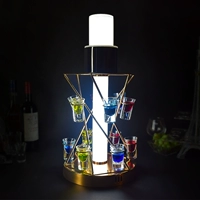 Cocktail cốc giữ vòng eo chai rượu sâm banh giá cột trang trí màu sắc sáng tạo LED phát thanh KTV đạn giữ cốc kệ 3 tầng