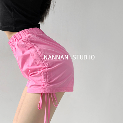 taobao agent Sexy shorts, colored pants, city style, elastic waist, hip-accented