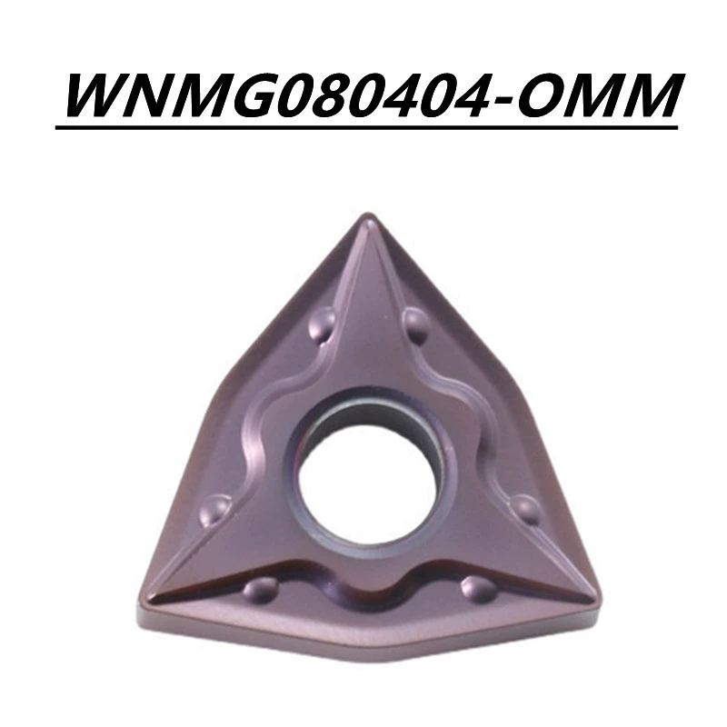 Dụng cụ tiện hình trụ lưỡi CNC hình quả đào nhập khẩu WNMG080404-OMM WNMG080408-MF bằng thép không gỉ dao cat cnc Dao CNC