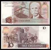 [Americas] brand new UNC Brazil 10 nhân dân tệ 1987 phiên bản của đồng tiền nước ngoài tiền giấy ngoại tệ