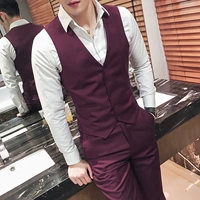 Бордовый жилет, штаны