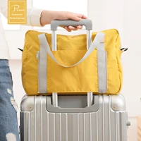 Túi du lịch gấp ngắn có thể được đặt trường hợp xe đẩy túi du lịch túi xách tay túi hành lý công suất lớn túi thể dục nhẹ - Vali du lịch mua vali kéo loại nào tốt