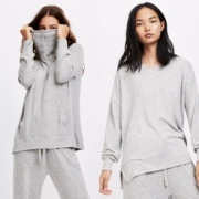 Mùa thu đông sản phẩm mới Tây Ban Nha o đồ ngủ gia đình nữ mềm mại chà nhám ấm áo đan nhà quần pyjama - Pyjama