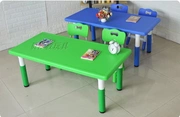 Đặt bàn ghế trẻ em mẫu giáo mẫu giáo đặt bàn học bé đồ chơi bàn sáu người bàn hình chữ nhật - Phòng trẻ em / Bàn ghế
