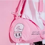 Siêu dễ thương Nhật Bản và Hàn Quốc em gái mềm túi hành lý màu hồng dễ thương thỏ in túi du lịch cô gái trái tim đeo túi lớn túi đựng quần áo du lịch