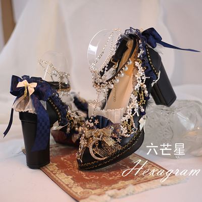 taobao agent {Constellation} Six Mangxing Original Lolita hand -made flowers and married classical doll Shen Xixing Moon Christmas D keel LO shoes