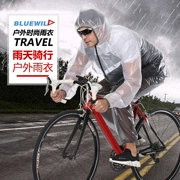Màu xanh hoang dã cưỡi áo mưa mưa quần phù hợp với thể thao ngoài trời xe đạp leo núi poncho trọng lượng nhẹ thoáng khí trong suốt chia