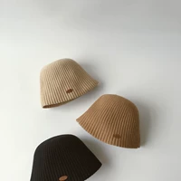 Детская вязаная шапка, цветное детское ведро, кепка подходит для мужчин и женщин