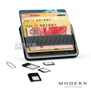 Đức HIỆN ĐẠI nhôm không khí ví thẻ ID thẻ thẻ sim bộ thẻ khe cắm thẻ nam ví kim loại ví