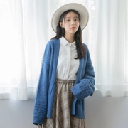 Mùa thu mới 2018 phiên bản Hàn Quốc của áo len mỏng tay dài, áo len dài tay giản dị