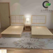 Nội thất khách sạn Quảng Đông thành một bộ đầy đủ của bộ tiêu chuẩn phòng lanh bộ căn hộ giường đơn khung tủ quần áo tủ TV - Nội thất khách sạn