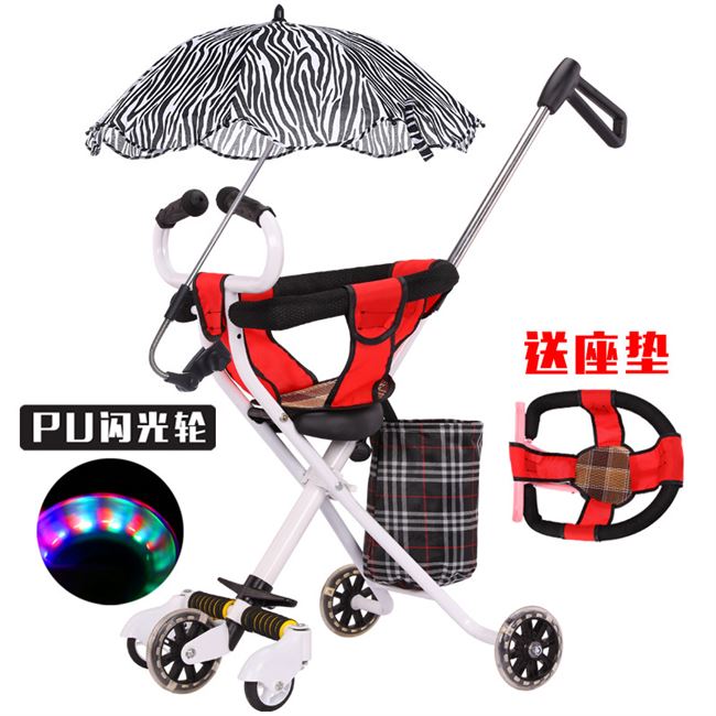 遛 娃 娃 Xe đẩy 5 bánh có thể gập nhẹ cho trẻ em 1-6 tuổi - Con lăn trượt patinet / trẻ em