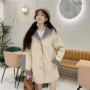 Áo khoác len nữ mùa đông 2018 mới dành cho nữ phiên bản Hàn Quốc của học sinh buông lơi lưới dày áo len nữ - Áo Hàn Quốc áo khoác dạ nữ dáng suông ngắn