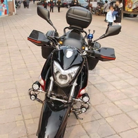 Mô hình bảo vệ tay xe máy bao gồm 190 bay đến 250 kính chắn gió tay với đèn giao thông LED tay chống gió phù hợp với gió - Kính chắn gió trước xe gắn máy kính chắn gió xe lead