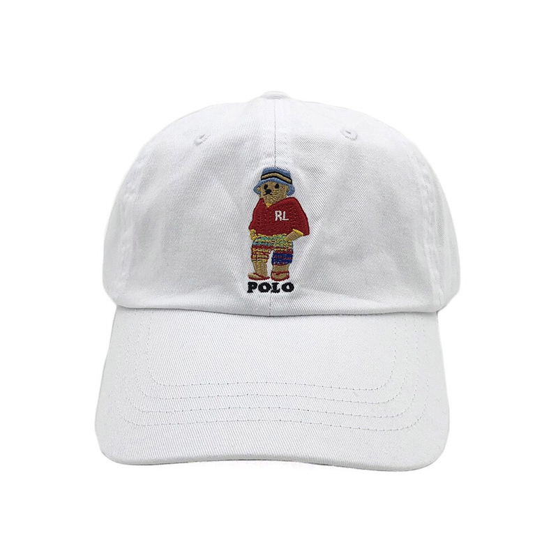 Beach Bear & WhitePolo Bear Hat female Chaopai ins Paul Baseball cap male leisure time peaked cap Sun hat RL Export